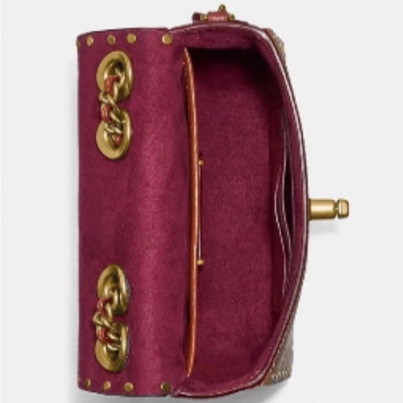 Coach Signature Madison Shoulder Bag 16 With Rivets - Picture 5 of 16